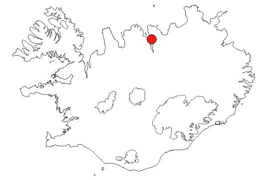 Location of area Laufás in iceland