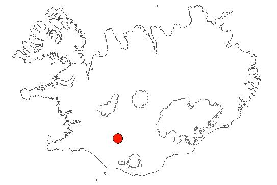 Location of area Fossabrekkur in iceland