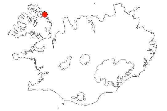 Location of area Furufjörður-Munaðarnes in iceland
