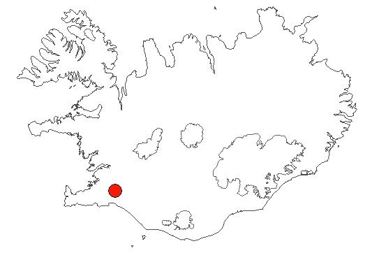 Location of area Grændalur in iceland