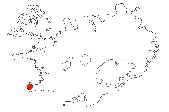 Location of area Kalmanstjörn-Garðskagi in iceland