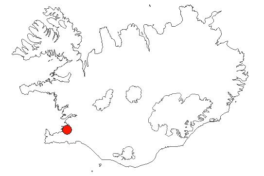Location of area Elliðavatn in iceland