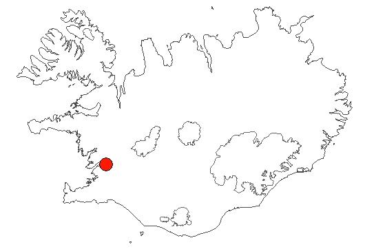 Location of area Hvalfjörður in iceland
