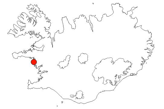 Location of area Mýrar-Löngufjörur in iceland