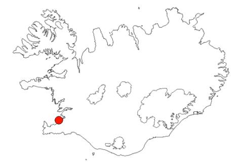 Álftanes og Skerjafjörður á Íslandskorti