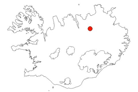 Mývatn og Laxá á Íslandskorti