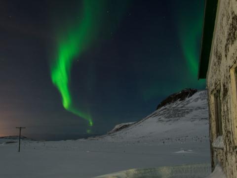 Norðurljós í Stardal í Mosfellssveit