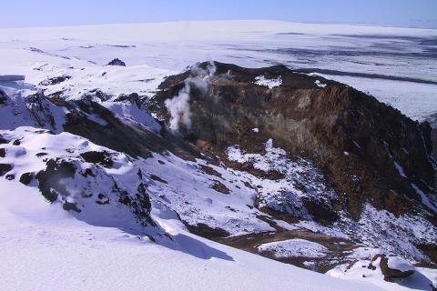 Jarðhitasvæði í kverkfjöllum á Vatnajökli