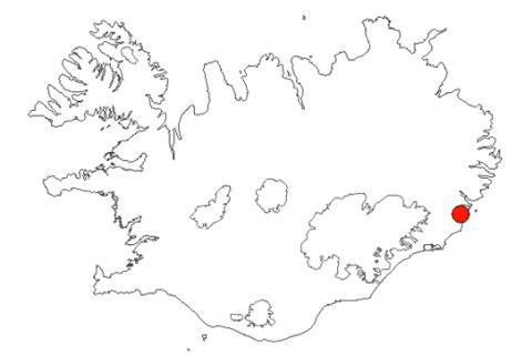 Álftafjörður á Íslandskorti