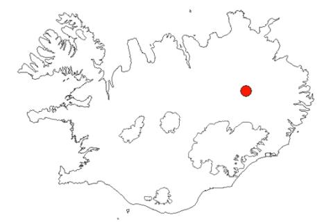 Möðrudalur-Arnardalur á Íslandskorti