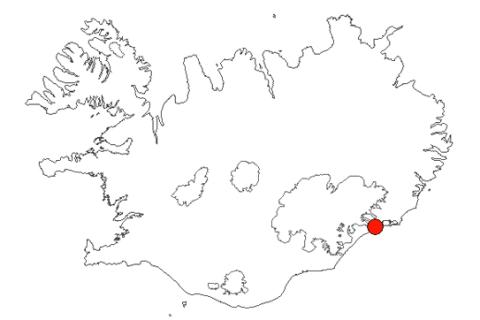 Hornaförður-Kolgríma á Íslandskorti