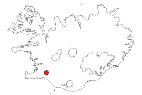 Sogið-Þingvallavatn á Íslandskorti